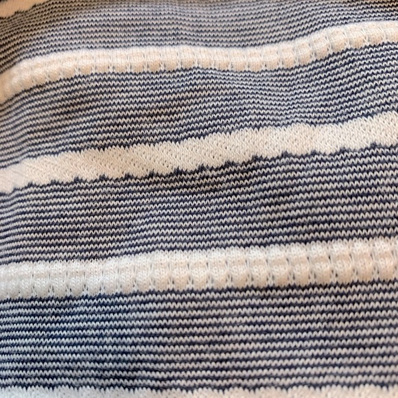 Sail to Sable Navy Blue and White Striped Short Sleeve Top - Picture 3 of 5